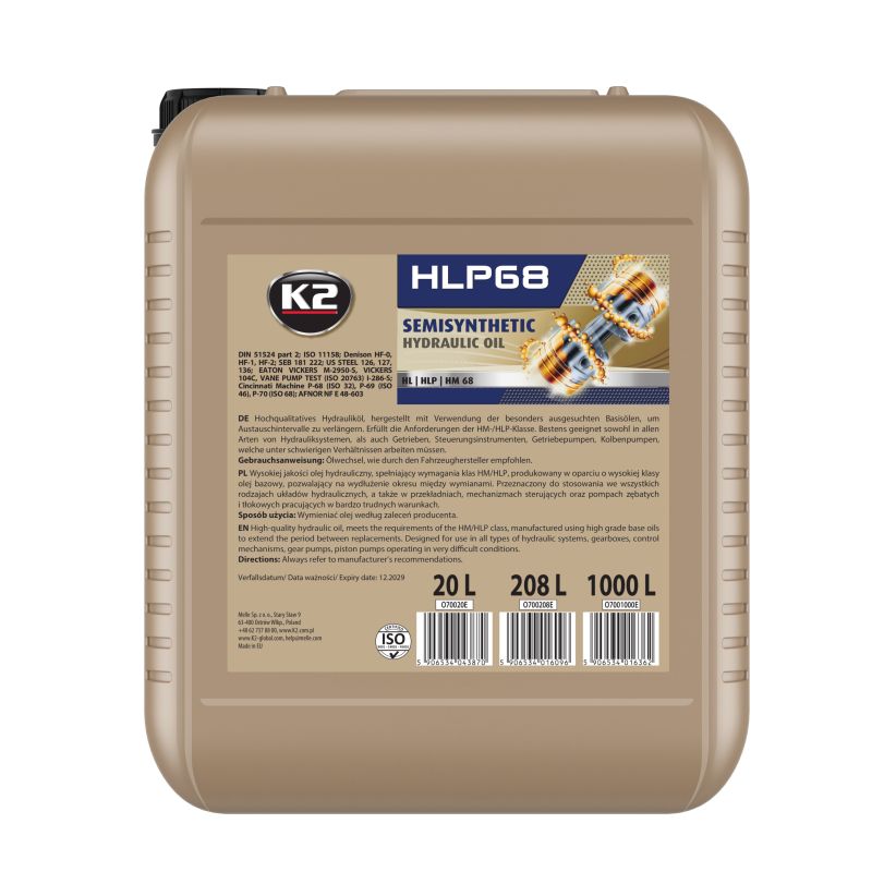 K2 HL/HLP/HM 68 20L